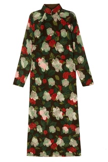 Шелковое платье с цветочным принтом (90е гг) Vintage No Names