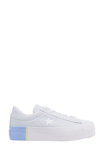 Голубые кеды на платформе One Star Platform Converse