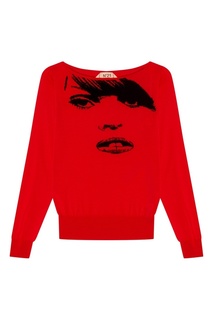 Шерстяной джемпер с портретом No21