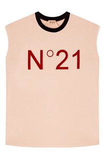 Хлопковая футболка с логотипом No21