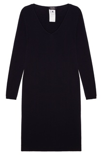 Синее платье из шерстяного трикотажа Max Mara