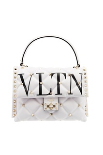Белая стеганая сумка Candystud Valentino Garavani