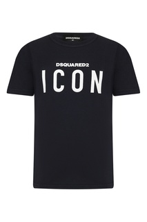 Синяя футболка с логотипом Dsquared 2 Children