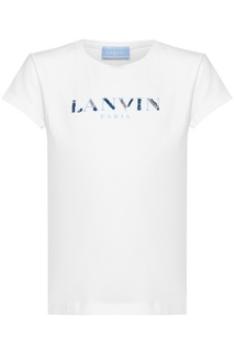 Белая футболка с логотипом Lanvin