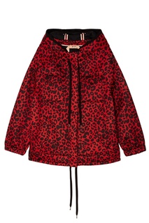 Красная куртка с леопардовым принтом No21