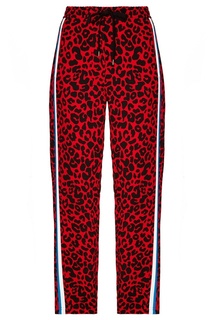 Красные брюки с леопардовым принтом No21