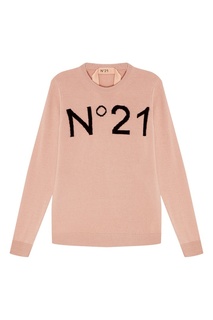 Розовый шерстяной джемпер No21