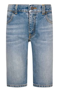 Джинсовые шорты с пчелой Gucci Children