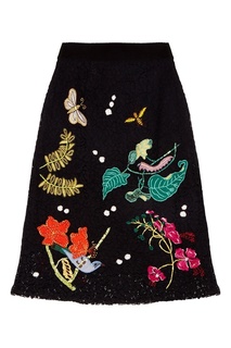 Кружевная юбка с вышивками Essentiel Antwerp