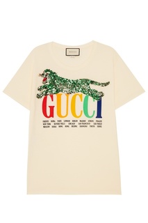 Хлопковая футболка с тигром Gucci