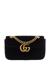 Черная сумка на цепочке GG Marmont Gucci