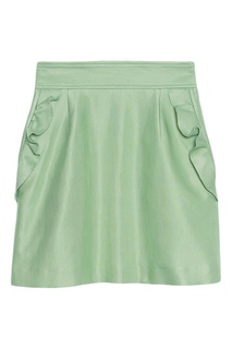 Зеленая юбка с оборками Sandro