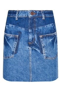Короткая джинсовая юбка с карманами Sandro
