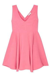 Розовое платье с глубоким вырезом Sandro