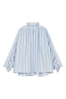 Блузка в полоску с объемными рукавами Maje