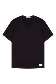 Черная футболка с V-вырезом Calvin Klein