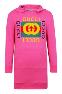 Розовое платье-худи Gucci Children