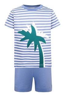 Комплект из футболки и шорт с пальмами Il Gufo