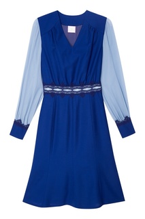 Синее шерстяное платье The Dress