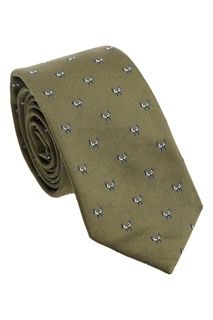 Зеленый галстук с жаккардовым узором Fendi