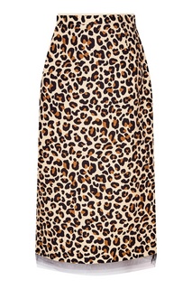 Хлопковая юбка с леопардовым принтом No21