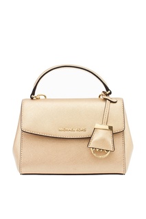 Золотистая кожаная сумка Crossbodies Michael Kors