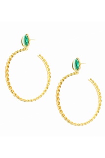 Серьги с малахитом Sylvia Toledano