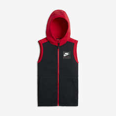 Жилет с молнией во всю длину для мальчиков школьного возраста Nike Air Hooded