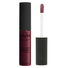 Помада для губ NYX PROFESSIONAL MAKEUP SOFT MATTE METALLIC LIP CREAM тон 02 Copenhagen металлик жидкая