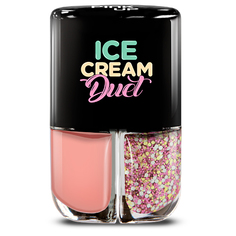 Набор лаков для ногтей PINK UP ICE CREAM DUET тон 02 2x4 мл