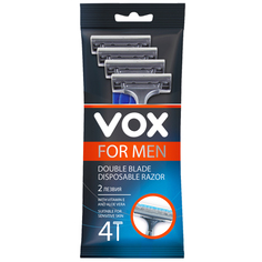Станок для бритья одноразовый VOX FOR MEN с двойным лезвием 4 шт