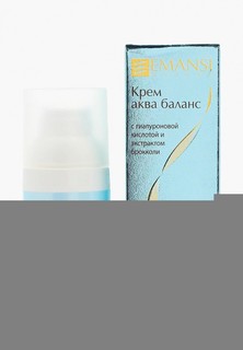 Крем для лица Emansi аква баланс с гиалуроновой кислотой и экстрактом брокколи для сухой и чувствительной кожи, 30 мл