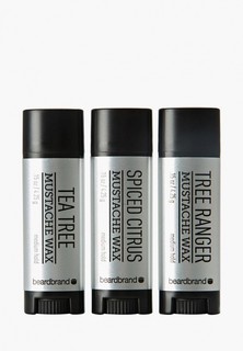 Воск для укладки Beardbrand усов и бороды. Silver Label Mustache Wax 3 Pack