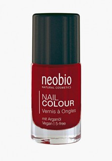 Лак для ногтей Neobio №06 5-FREE, с аргановым маслом. "Насыщенный красный"