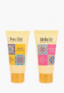 Набор для ухода за телом Alvin Dor SPA с аргановым маслом L кондиционер, 50мл+гель для душа, 50мл