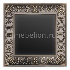 Выключатель одноклавишный Antik (Черный матовый) WL08-SW-1G-LED+WL08-SW-1G Werkel