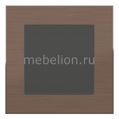 Выключатель одноклавишный Aluminium (Серо-коричневый) WL07-SW-1G-LED+WL07-SW-1G Werkel