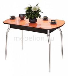 Стол обеденный Милан ром/венге цаво/оранжевый Мебель Трия
