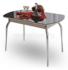 Стол обеденный Милан хром/дуб белфорт/коричневый Мебель Трия