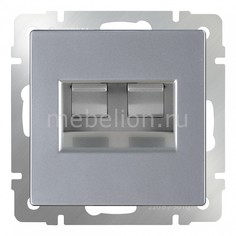 Розетка телефонная RJ-11 без рамки Серебряный WL06-RJ11+RJ45 Werkel