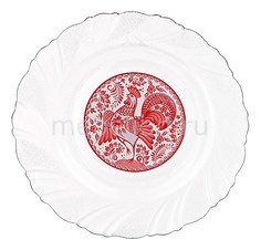 Тарелка плоская (18 см) Петух красный 484-434