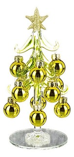 Ель новогодняя с елочными шарами (15 см) ART 594-002