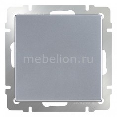 Выключатель проходной одноклавишный без рамки Серебряный WL06-SW-1G-2W Werkel