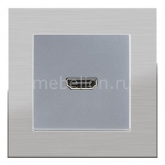 Розетка HDMI без рамки Aluminium(Серебряный) WL06-04-01+WL06-60-11 Werkel