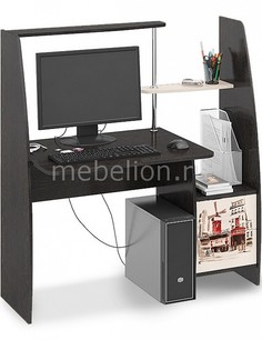 Стол компьютерный Школьник-Стиль (М) венге цаво/дуб молочный с рисунком Мебель Трия