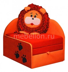 Диван-кровать Мася-11 Лев 8071127 оранжевый/красный Олимп мебель