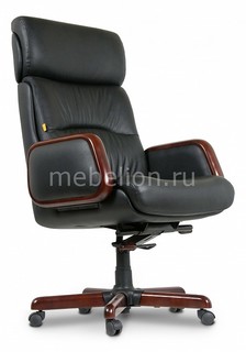Кресло для руководителя Chairman 417 черный/орех темный, черный