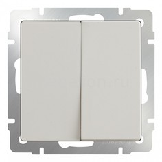 Выключатель двухклавишный без рамки Слоновая кость WL03-SW-2G-ivory Werkel