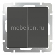 Выключатель двухклавишный без рамки Серо-коричневый WL07-SW-2G Werkel