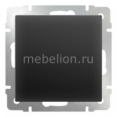 Выключатель проходной одноклавишный без рамки Черный матовый WL08-SW-1G-2W Werkel
